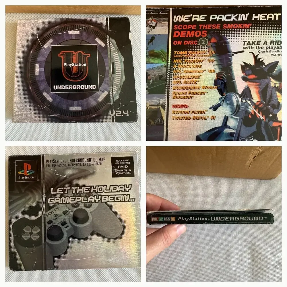 Sony Playstation 1 Underground Magazine 2.4 3.1 3.2 3.3 3.4 CIB Demo 1998/1999